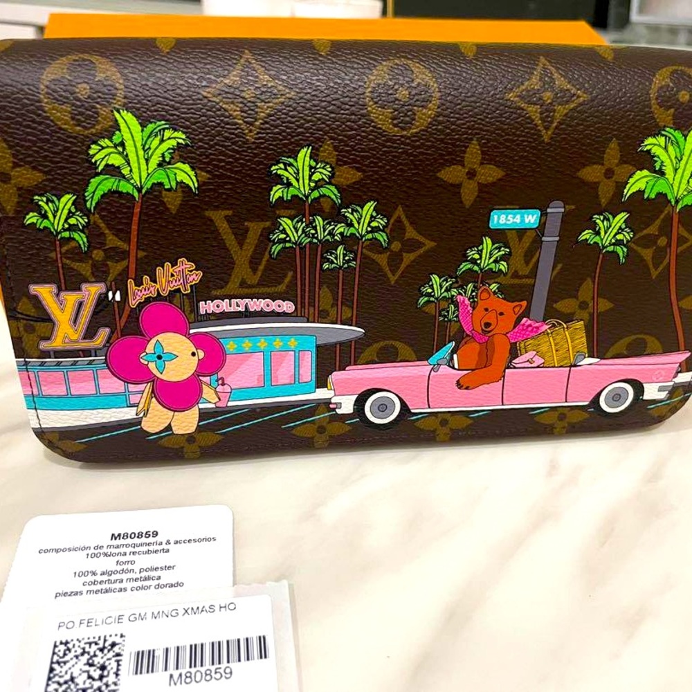Louis Vuitton LV Limited Edition Xmas Felicie Pochette complete set w/wallets